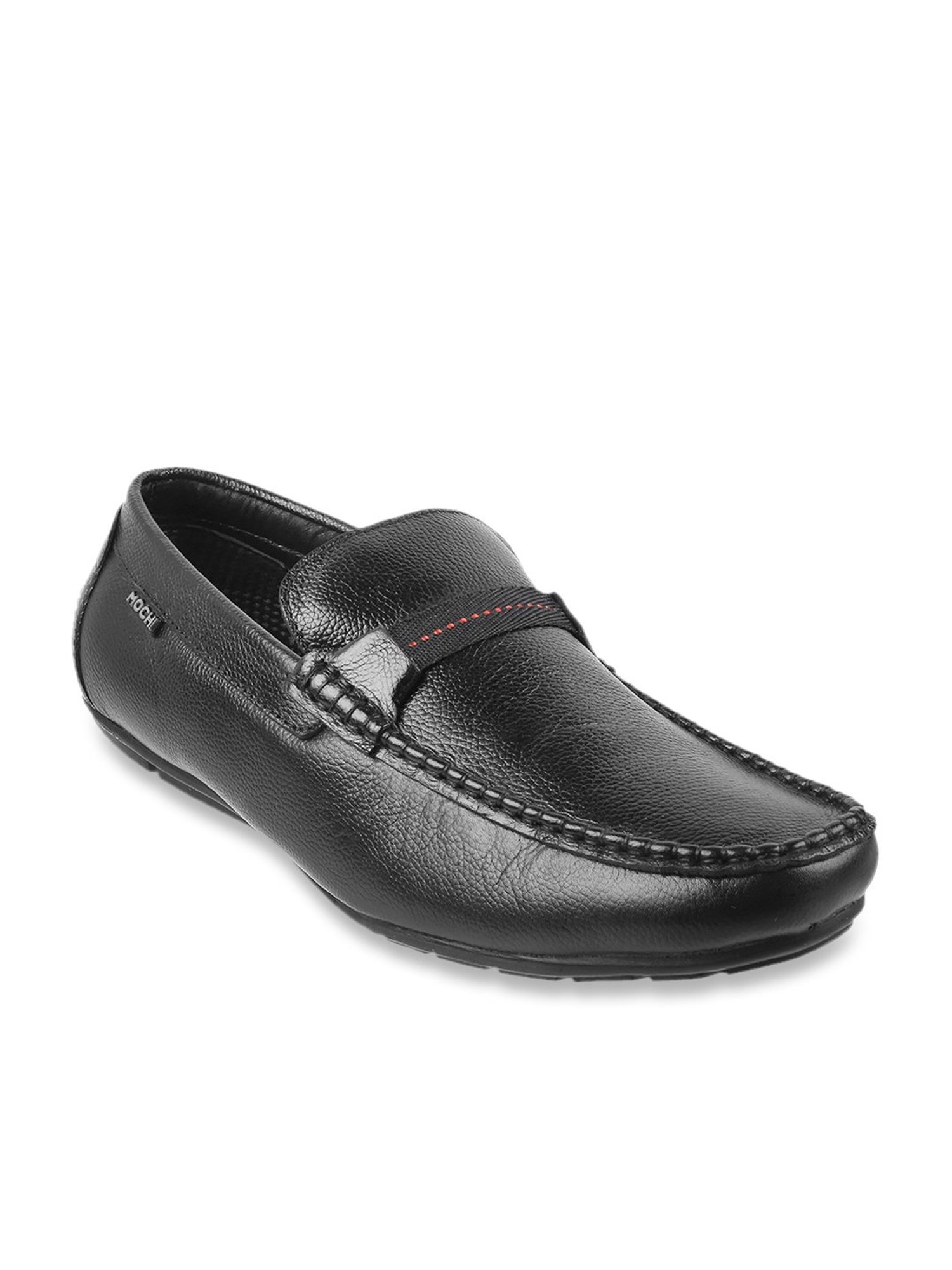Mochi Men's Black Casual Loafers