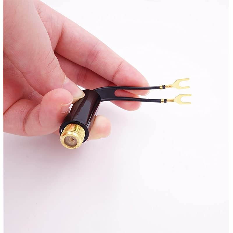 4 Pack Gold Plated 75 Ohm to 300 Ohm UHFVHFFM Matching Transformer Converter Adapter with F Type Female Coax Coaxial Connector Plug Jack for TV Antenna Cable Wire
