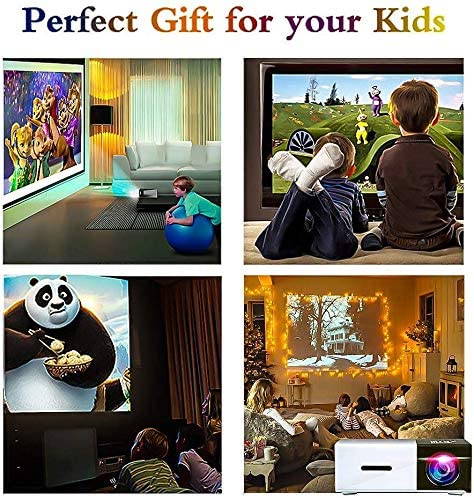 Pico Projector - Artlii 2020 New Mini Projector, Portable LED Projector for Cartoon, Movie, Kids Gift, Compatible with HDMI USB Laptop Video Games