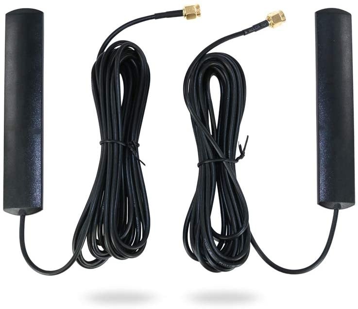 Proxicast 3G / 4G / LTE 3.5 dBi Omni-Directional Adhesive Mount Antenna for Cisco Cradlepoint Digi MoFi Pepwave Proxicast Sierra Wireless Sixnet/Red Lion and Many Others (2-Pack for MIMO)