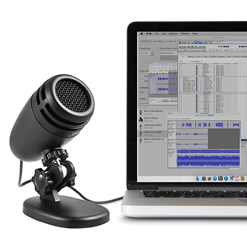Premium USB Condenser Microphone Featuring a Cardiod Recording Pattern Compatible with PC and Mac CVL2005