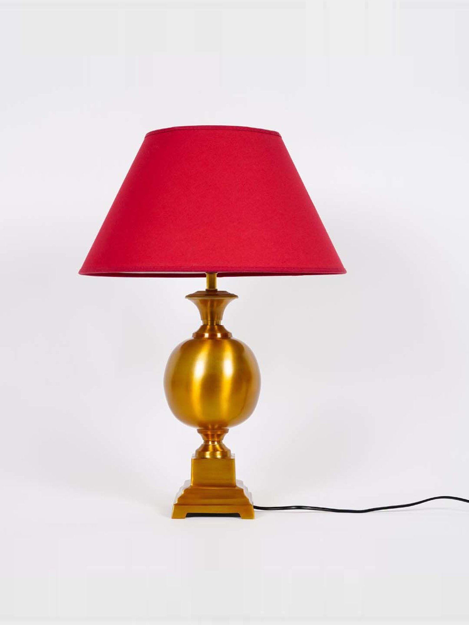 Kapoor Lamp Shades Gold Metal Faris Table Lamp With Cotton Shade