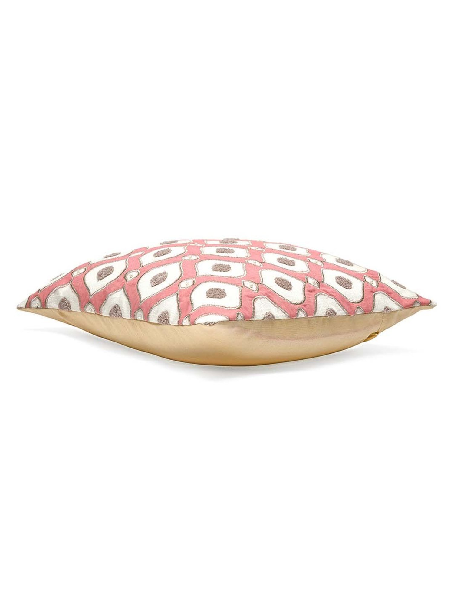 @home Nilkamal Pink Cotton Cushion Cover
