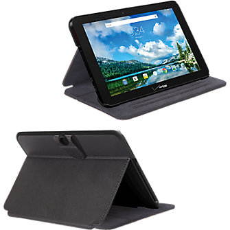 Verizon Folio Case and Stand with Magnetic Tab Closer for Ellipsis 10 - Black