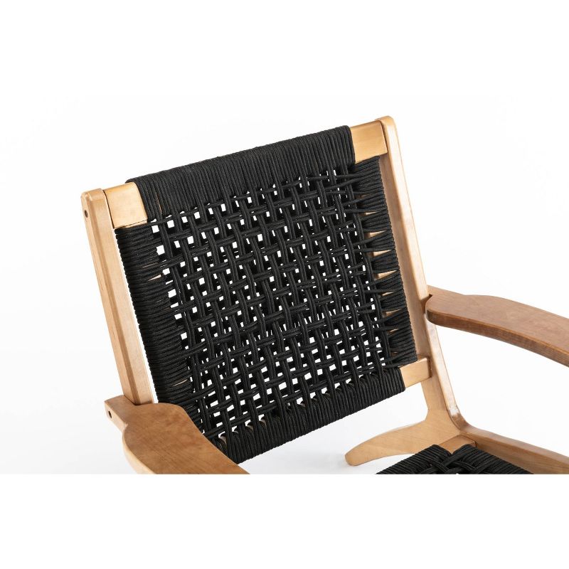 Harrison Woven Armchair Black & Oak - Boraam