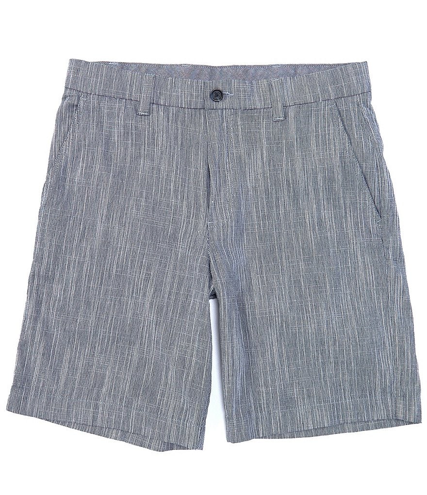Roundtree & Yorke Big and Tall 9#double; and 11#double; Inseam Flat Front Slub Shorts