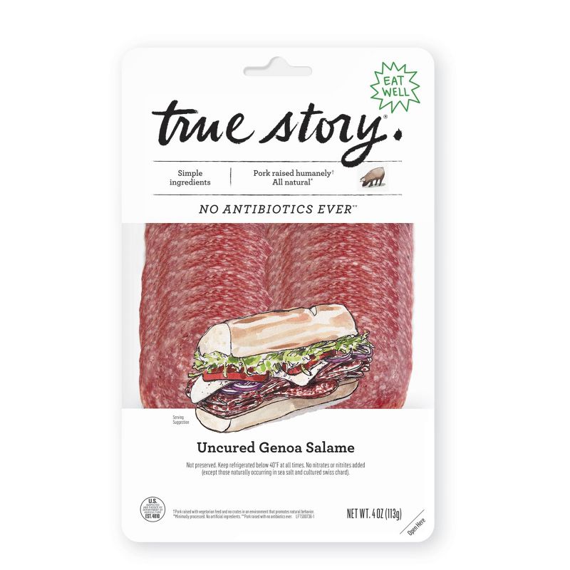 True Story Genoa Sliced Salame - 4oz