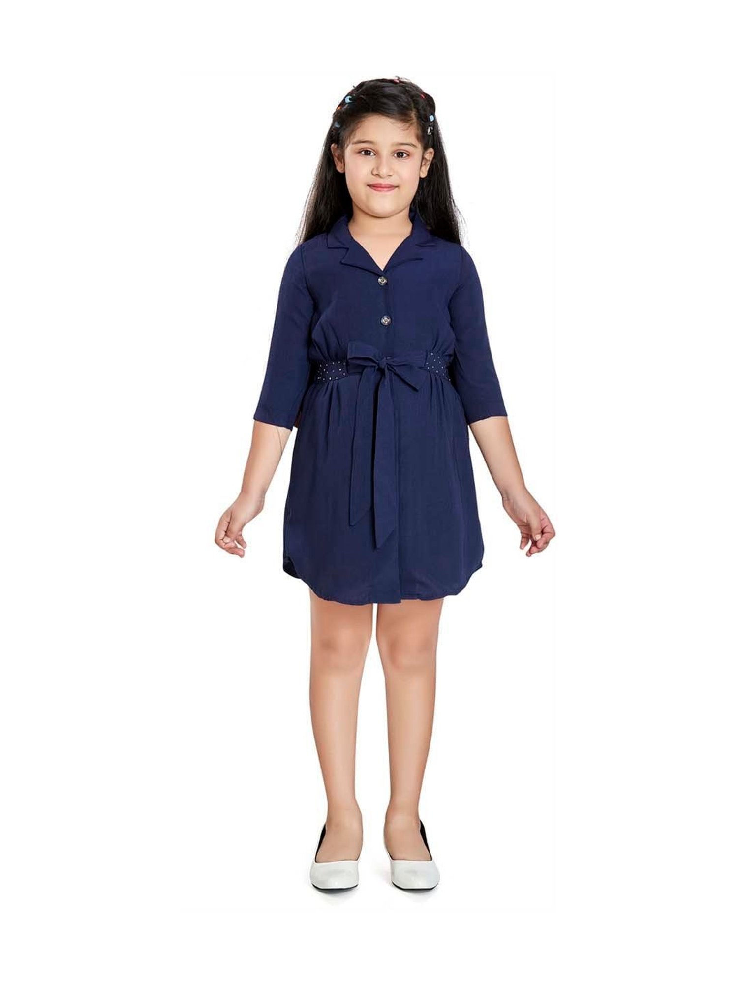 Peppermint Kids Navy Regular Fit Dress