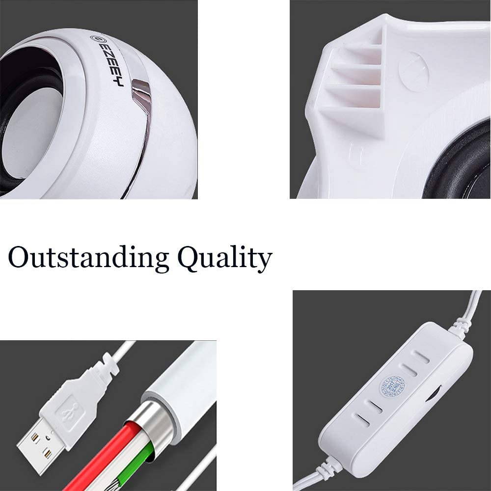 Attoe Computer USB-Power Speakers, Mini Desktop Speakers with HiFi Sound,Superior Stereo Sound,Double Horn, Perfect for Computer,Laptop