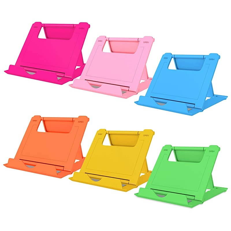Pack Cell Phone Stands Universal Foldable Tablet Stand MultiAngle Pocket Desktop Holder Cradle Compatible with iPhone 11 Pro Xs Max X 8 7 s Plus All Android Smartphones Tablets 10