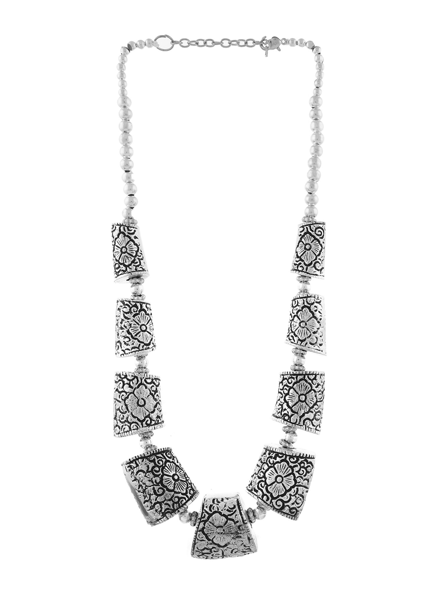 Imli Street Silver Tone Handcrafted Necklace