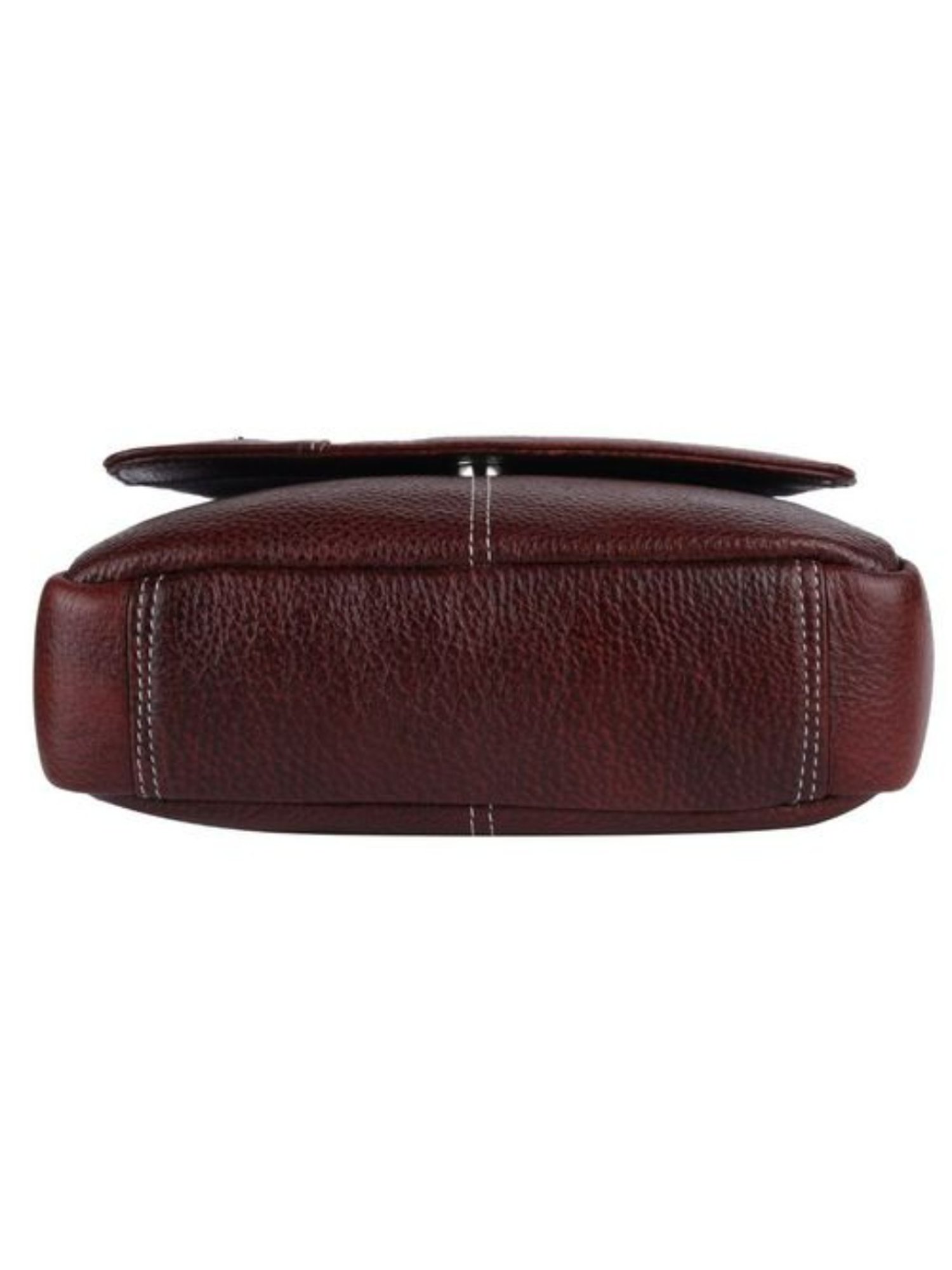 HiLEDER Brown Textured Small Leather 12 inch Cross Body Bag