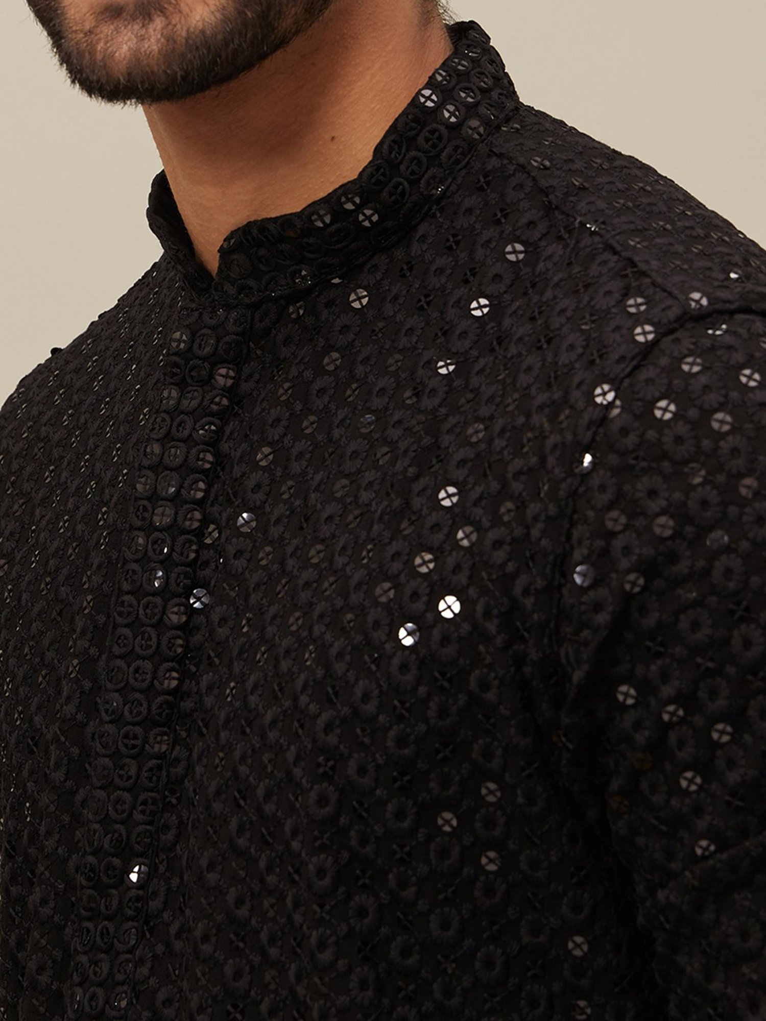 Sanwara Sea Green & White Cotton Regular Fit Chikankari Kurta Bottom Set