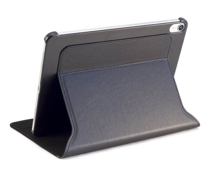 Devicewear Ridge Smart Case for iPad Pro 11&rdquo; [Supports Apple Pencil Charging] Slim Fit Leather Stand Case with Keyboard typing position cover. Compatible with Apple iPad Pro 11 inch 2018, Black