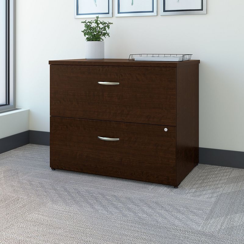 Bush Series C Mocha Cherry 36W 2 Drawer Lateral File - Assembled WC12954CSU