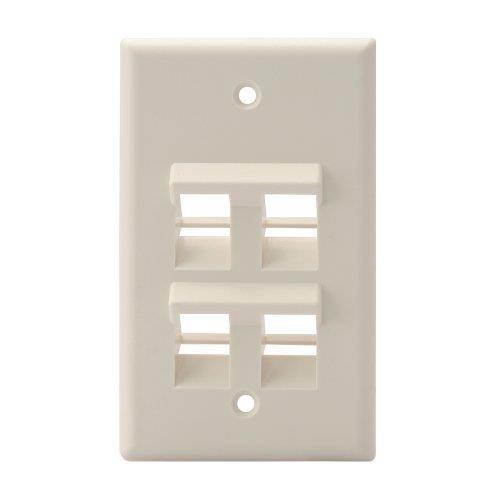 41081-4TP LEVITON TELCOM W/PLT ANG 4-PORT S/G LA