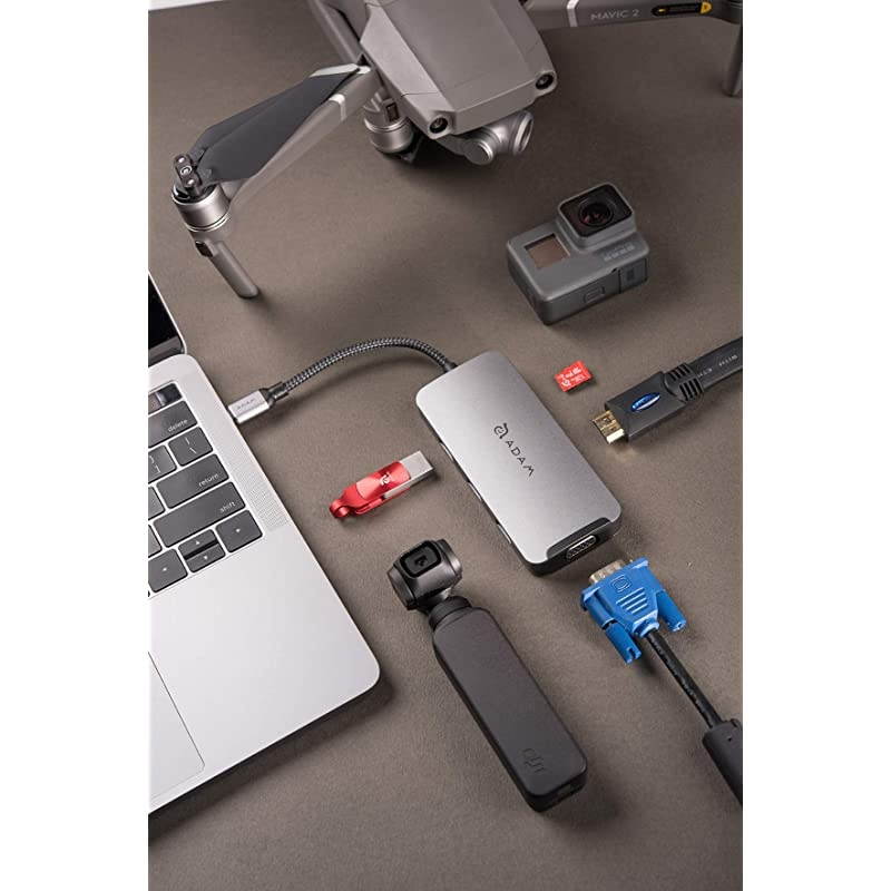 8-in-1 USB C Hub - 4K USB C to HDMI - 100W USB C PD - SD Card Reader - 3 USB 3.1 Ports - Portable, Durable Aluminum Case