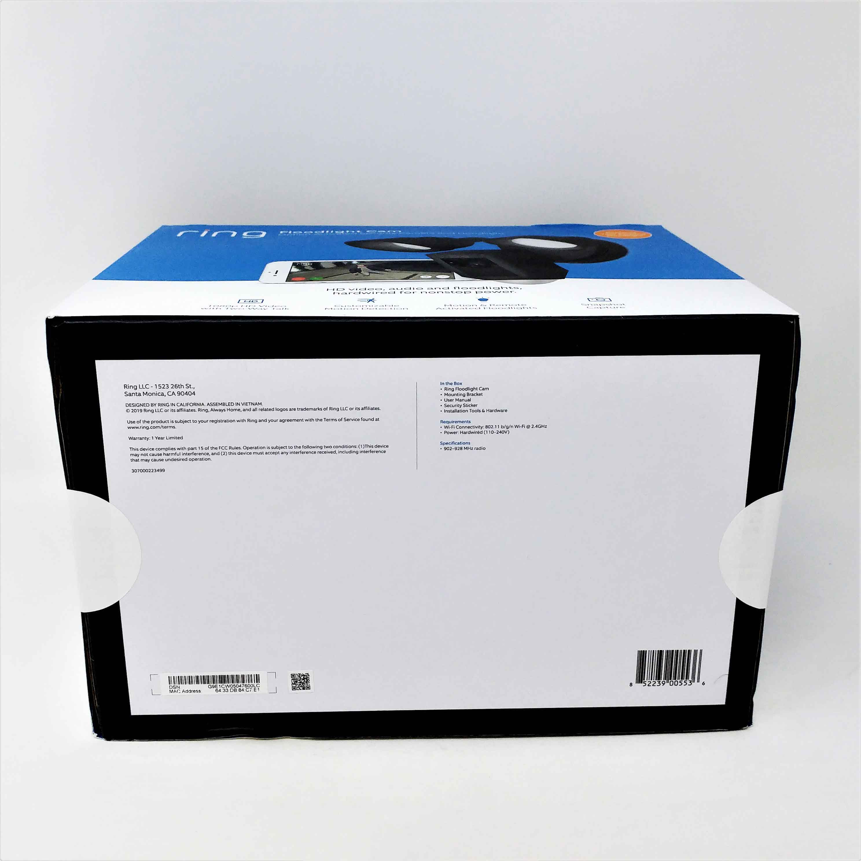 Ring Floodlight Cam, Motion-Activated HD Security Camera with built-in Floodlights, a Siren Alarm and Two-Way Talk (Black)