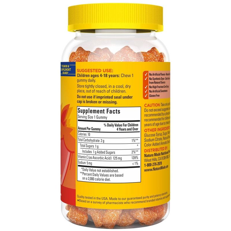 Nature Made Kids First Vitamin C Gummies 110ct - Tangerine