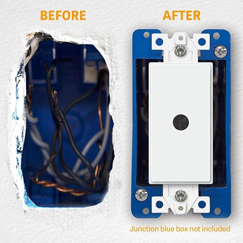 0.406&rdquo; Rotary Dimmer Shaft Adapter Insert for Decorator Wall Plates, 1-Gang Polycarbonate Thermoplastic, UL Listed, 6061-W, White