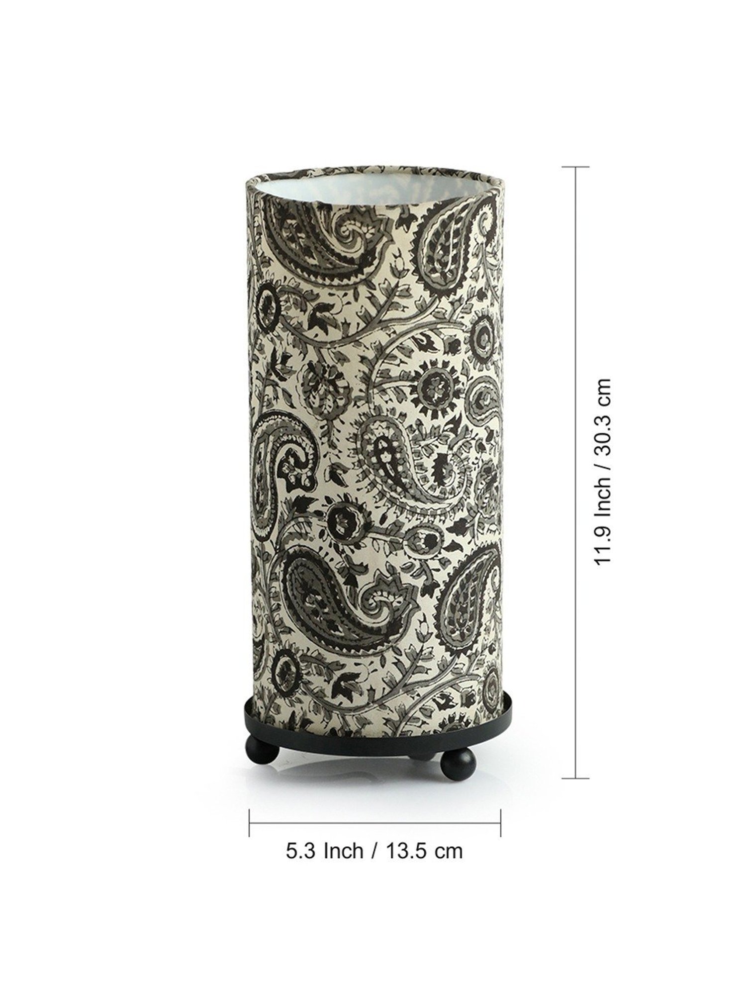 ExclusiveLane Paisley Heritage Multicolor Iron Decorative Table Lamp