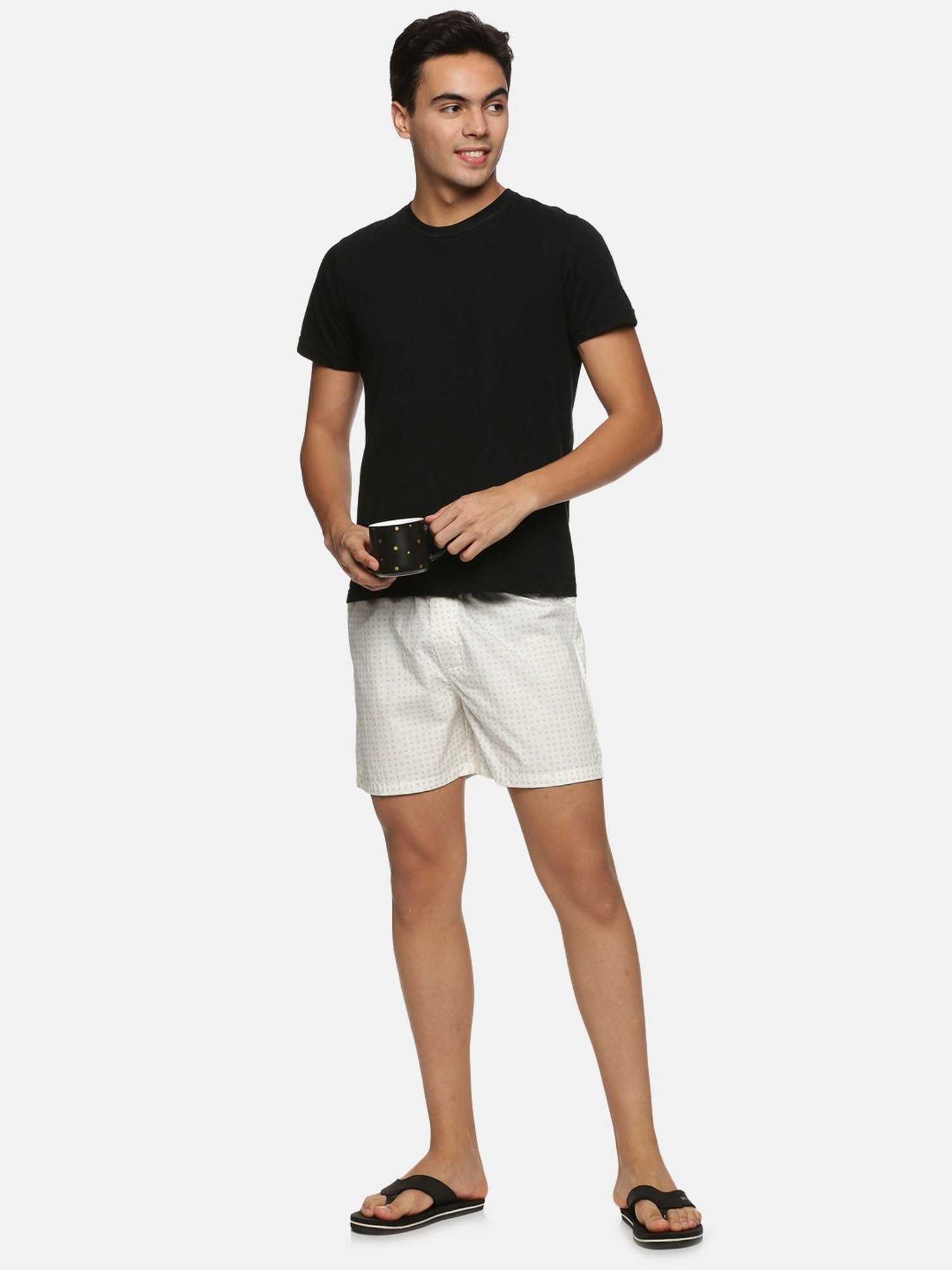 Don Vino Cream Regular Fit Printed Boxers