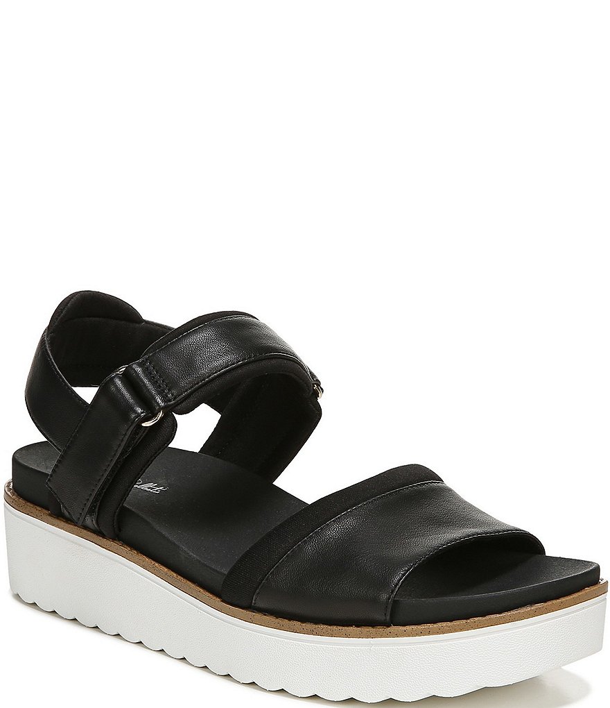 Original Collection by Dr. Scholl's Meet Up Leather Platform Wedge Sandals