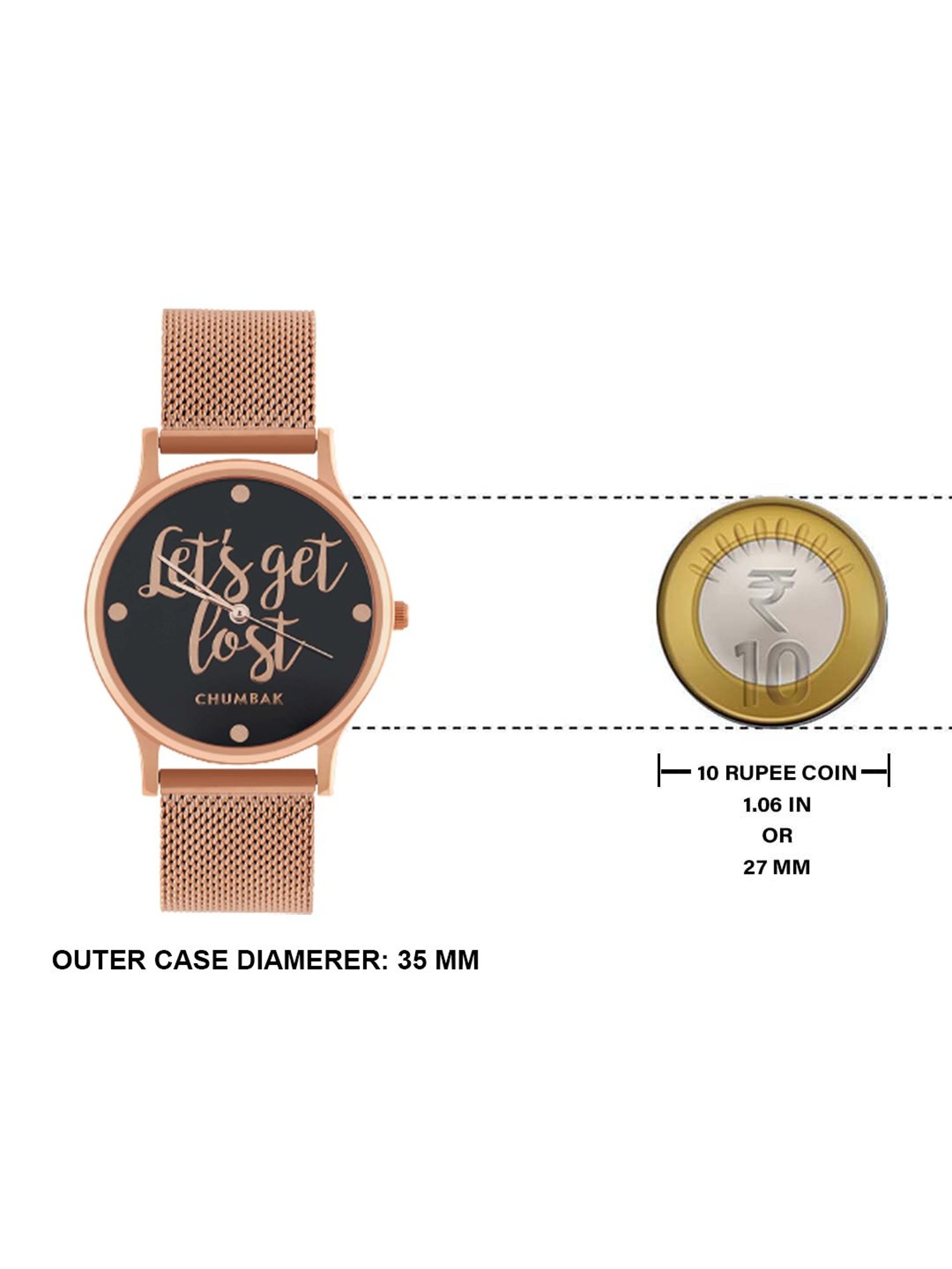 Chumbak 8907605117428 Lets Get Lost Analog Watch for Women