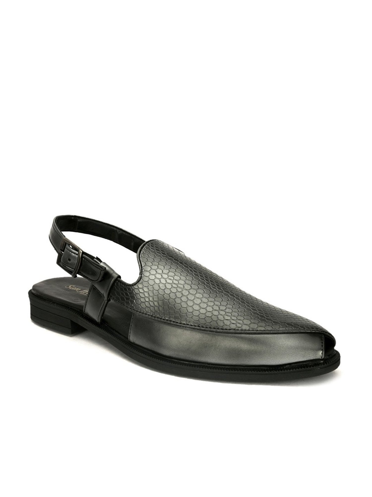 San Frissco Men's Silver Back Strap Sandals