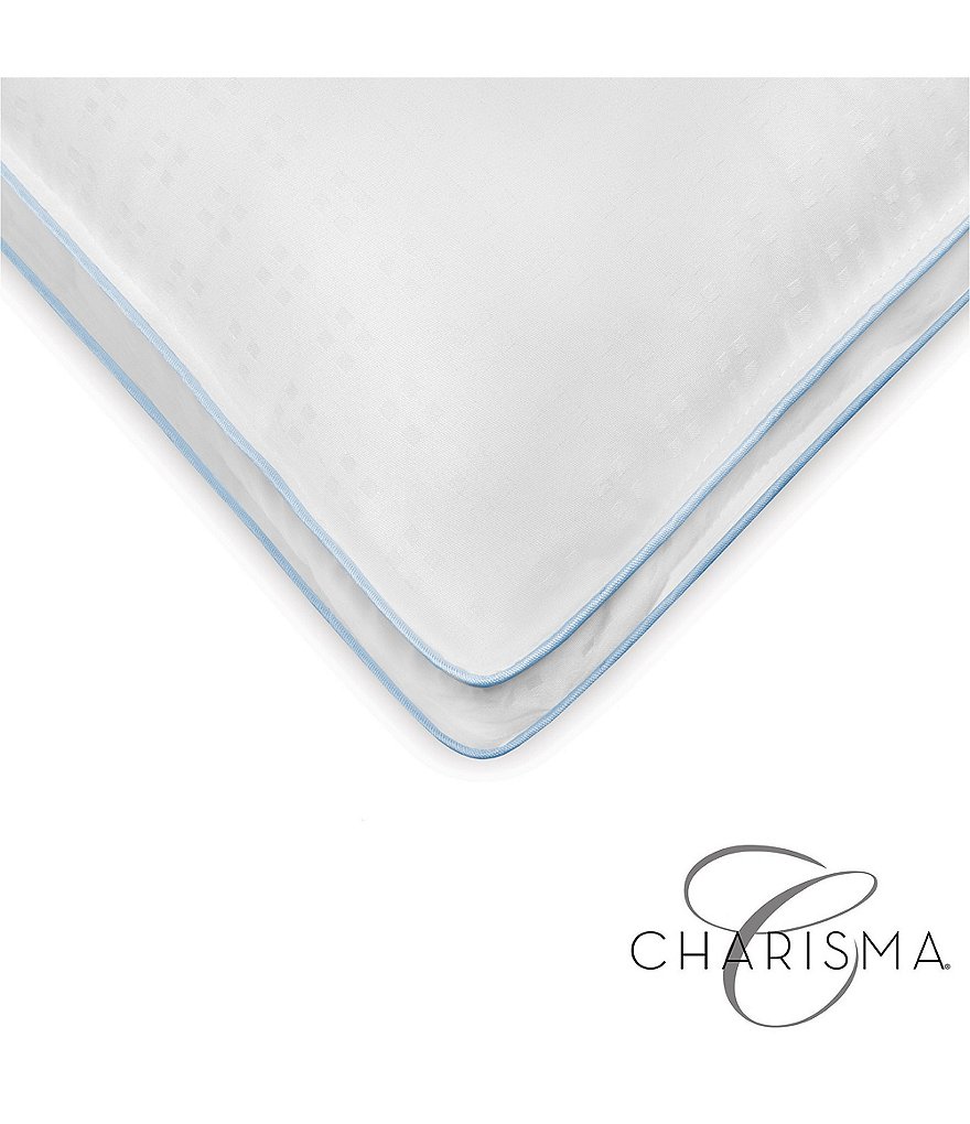 Charisma Set of 2 Gel-Infused Memory Foam Cluster and Gel Fiber Bed Pillow