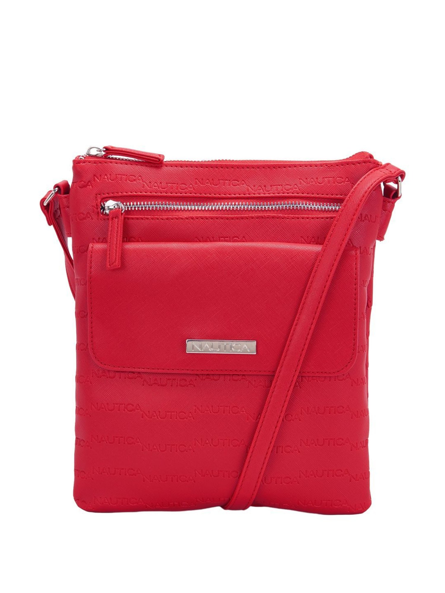 Nautica Red Solid Medium Sling Handbag