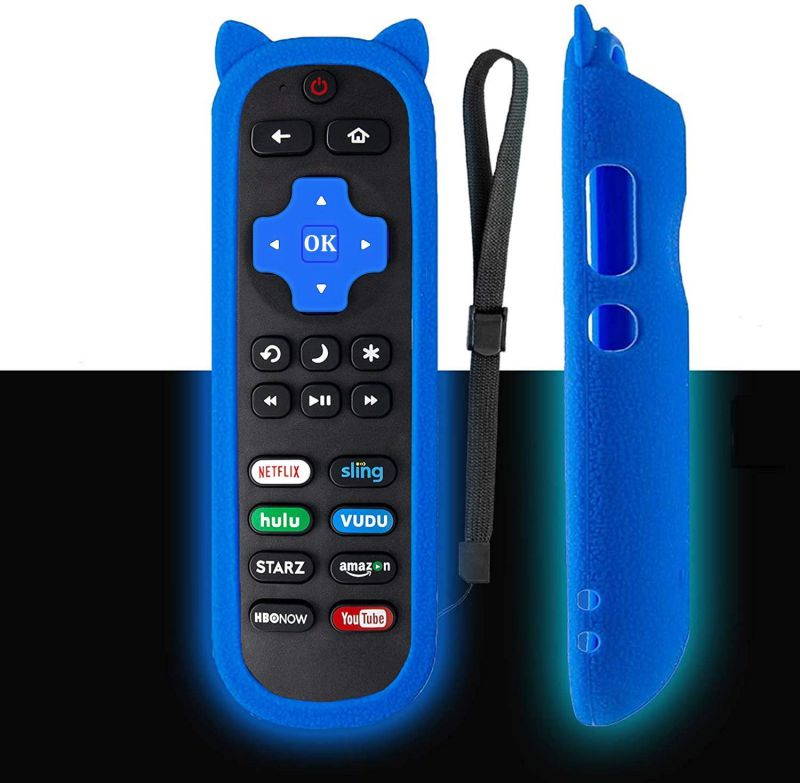 Motiexic Remote Control Compatible with All TCL Roku TV, Universal for TCL 4K Smart Roku TV Remote Control, 2020 Update Version with 8 Channel Shortcut Keys, with Blue Glow Protective Case