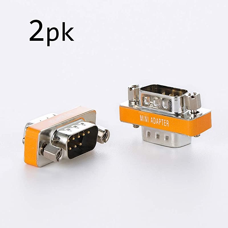Null Modem Adapter Male to Male 2 Pack