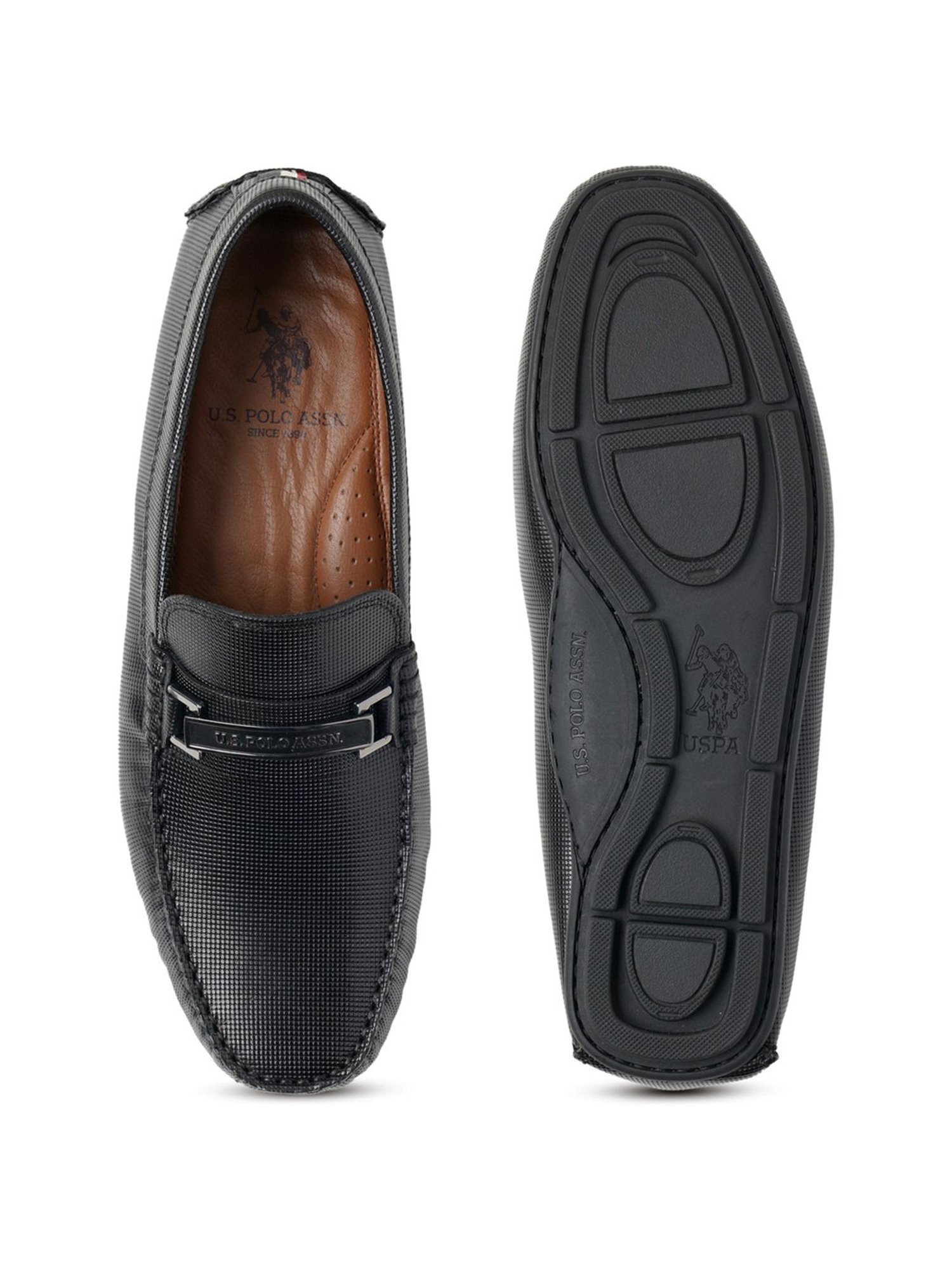 U.S. Polo Assn. Men's Black Casual Loafers