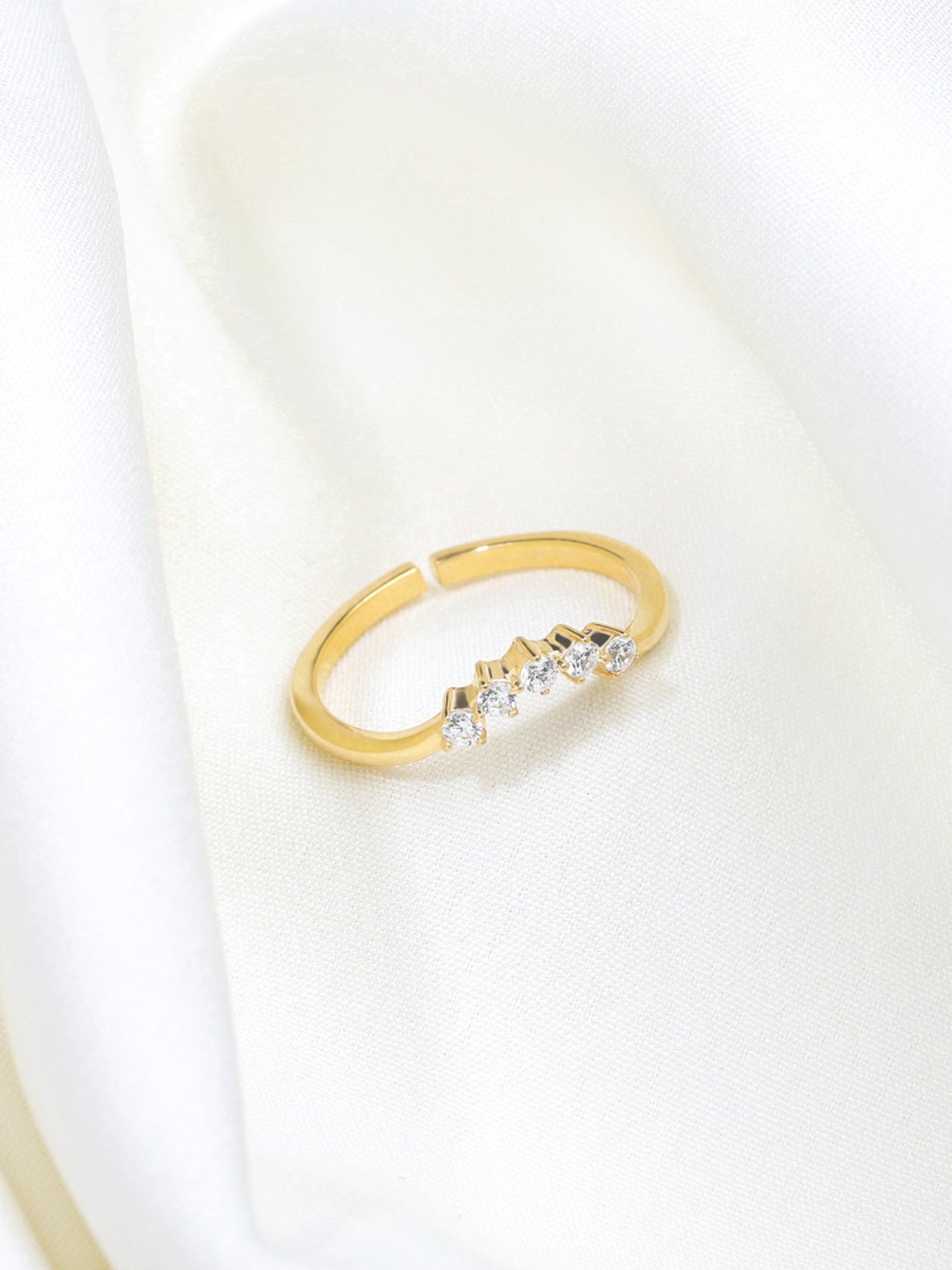 GIVA 925 Silver Golden Eternity Ring for Women & Girls