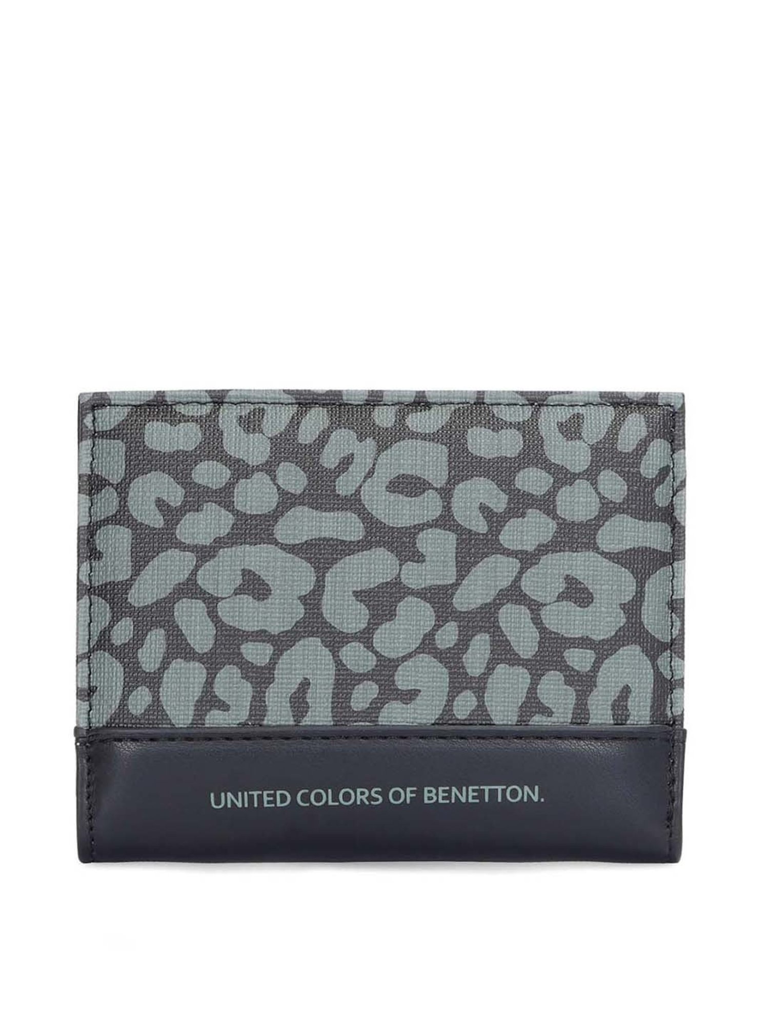 United Colors of Benetton Remi Black Printed Bi-Fold Wallet For Women