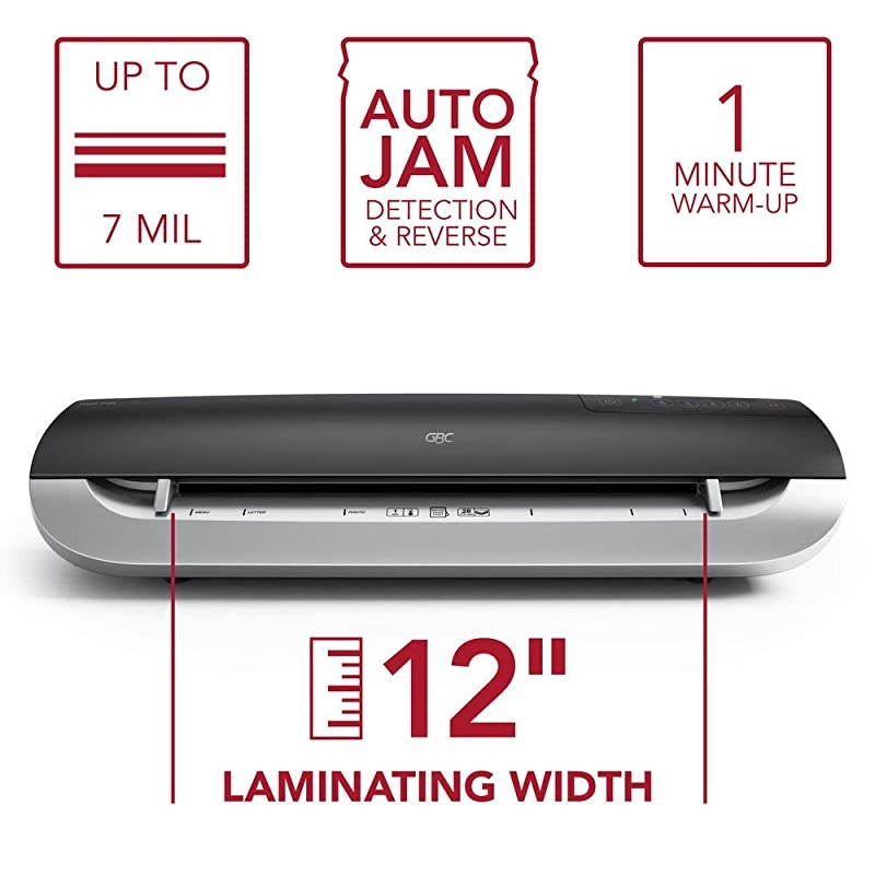 Thermal Laminator Machine Fusion 3100L 12 Inch 1 Min Warmup 37 Mil with 30 EZUse Laminating Pouches 1703076AF