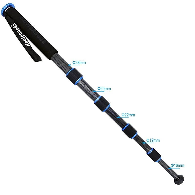 Extendable Aluminum Monopod with Removable Metal Tripod Support Base. Height Adjustable 20 - 67 inches, 31mm Leg Diameter,Payload up to 10kg/22lbs.(MP-325L+KM3)