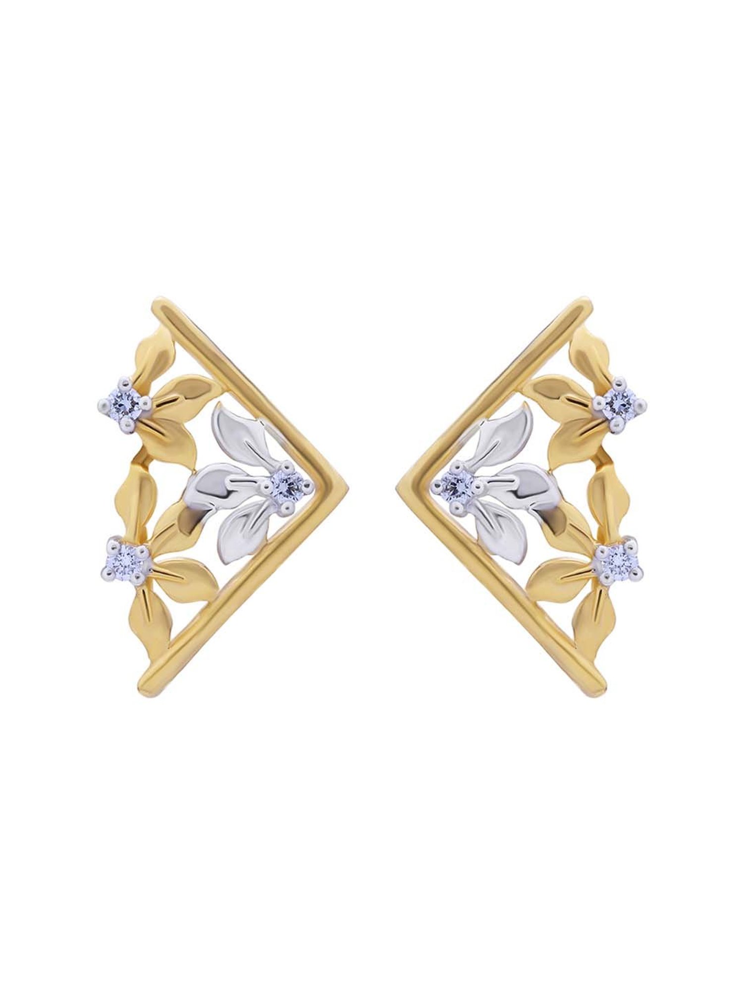 Waman Hari Pethe Jewellers 18k Gold & Diamond Earrings for Women