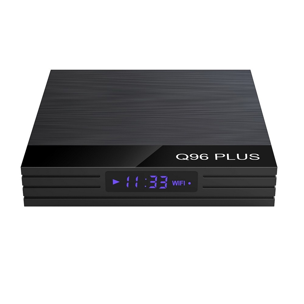 Q96 PLUS Smart Android 8.1 TV Box RK3328 Quad Core 4K 1080P Set Top Box VP9 H.265 BT4.0 4GB/32GB Miracast DLNA WiFi LAN HD Media Player with Digital Display
