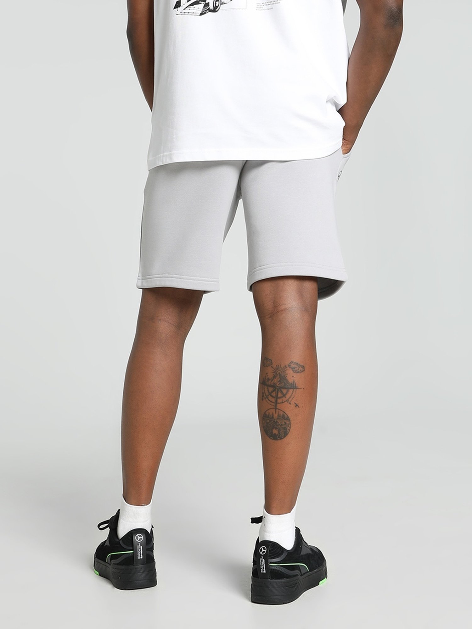 Puma Grey Regular Fit Sports Shorts