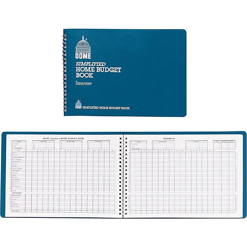 Dome Home Budget Book 64 Pages 10-1/2"x7-1/2" Teal 840