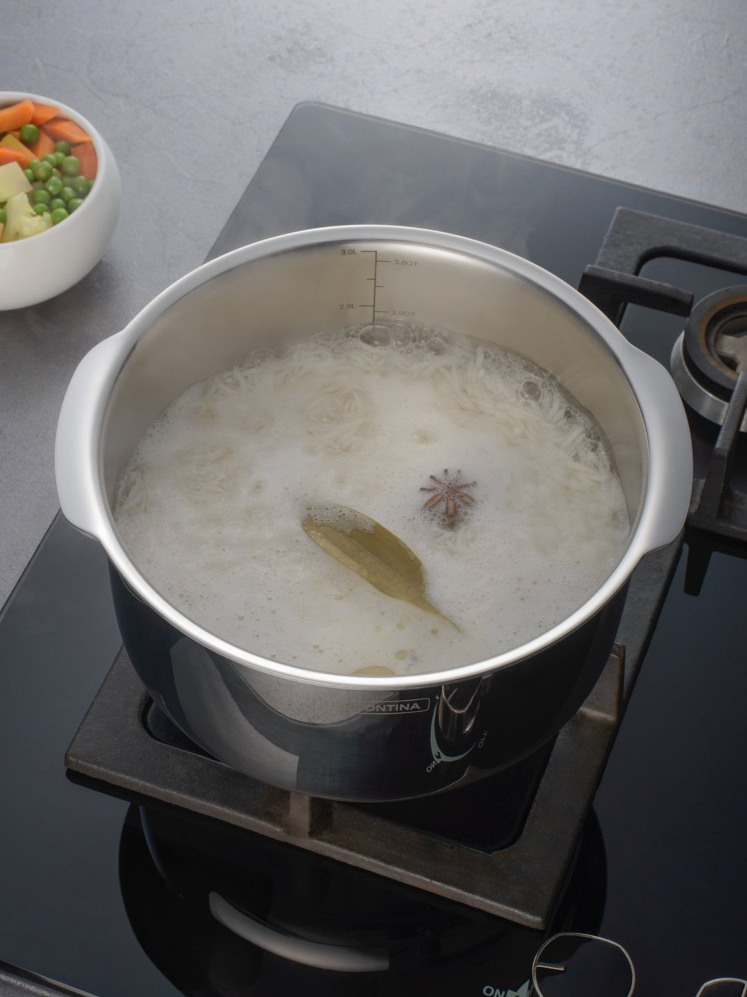 HAZEL Silver Induction Bottom Tope Stainless Steel Patila - 17.7 cm (2500 ml)