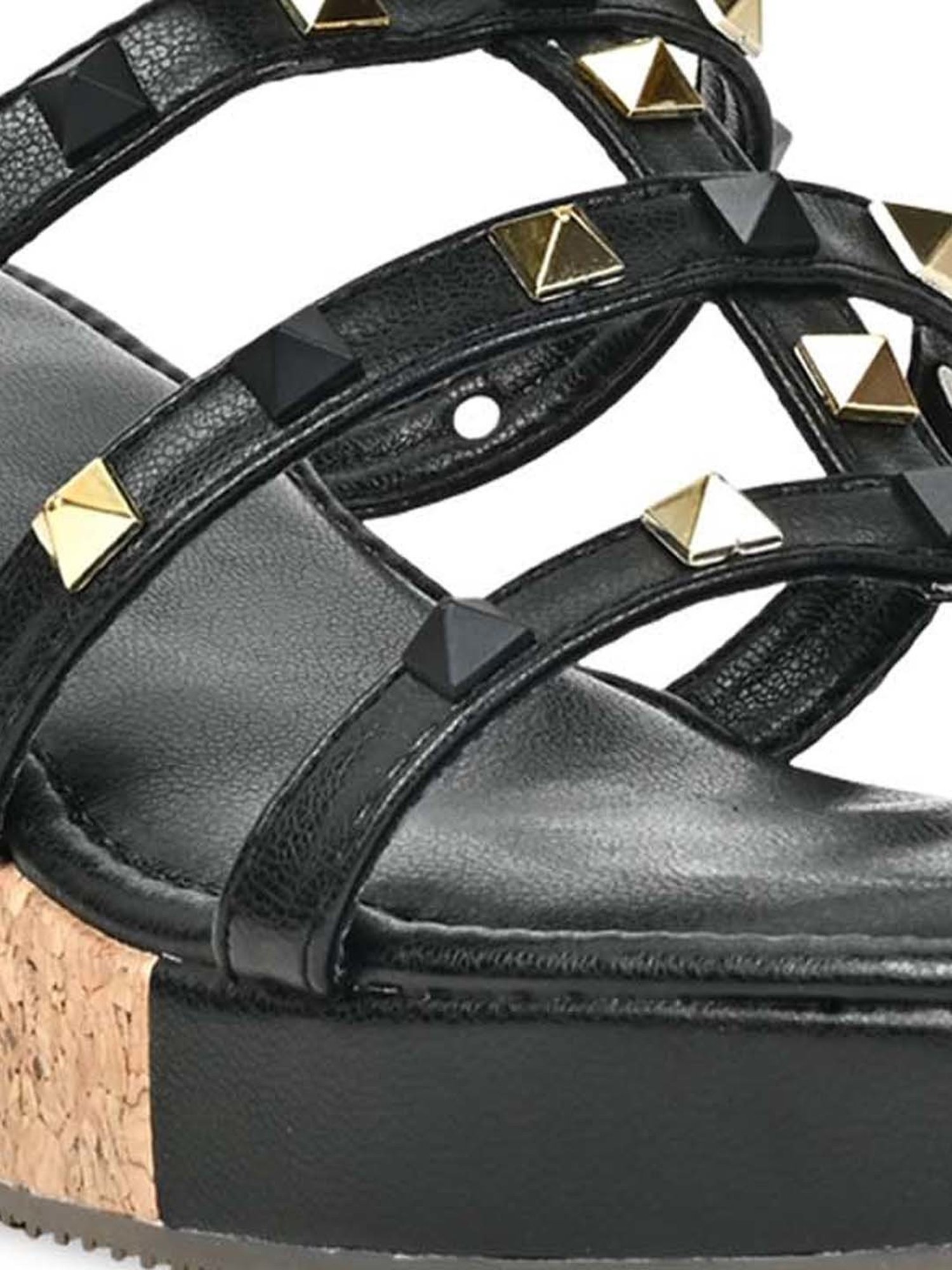 Rocia by Regal Women's Black Casual Wedges