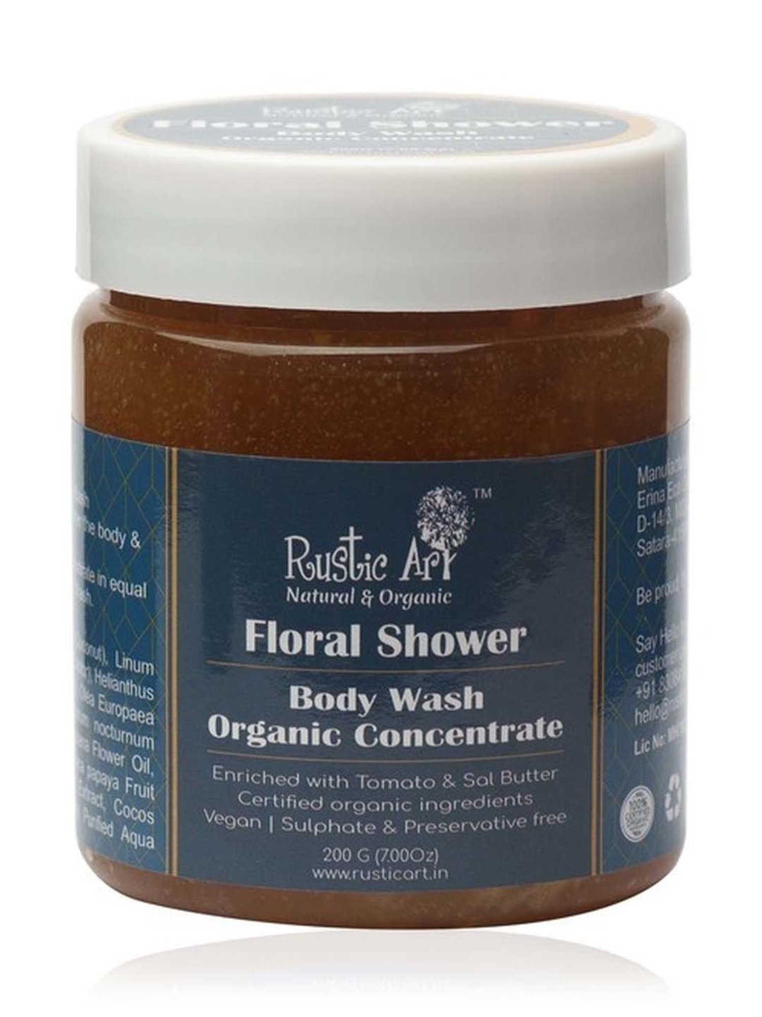 Rustic Art Floral Shower Body Wash Concentrate - 200 gm