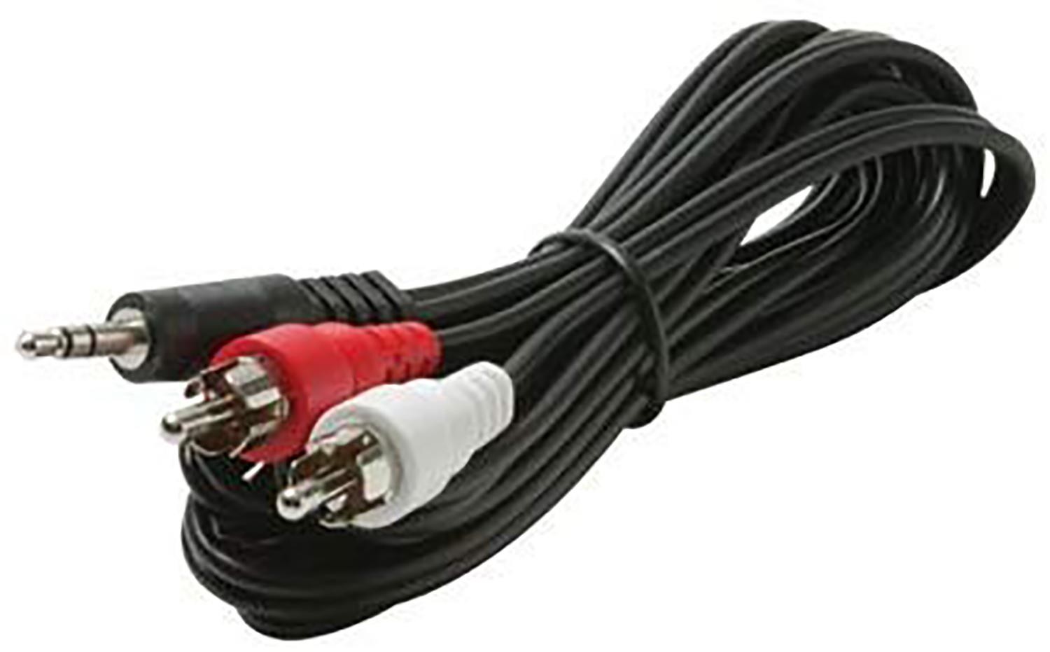 iMBAPrice 12 Feet 3.5mm Stereo Male Mini Plug to 2RCA Stereo Male Y-Cable