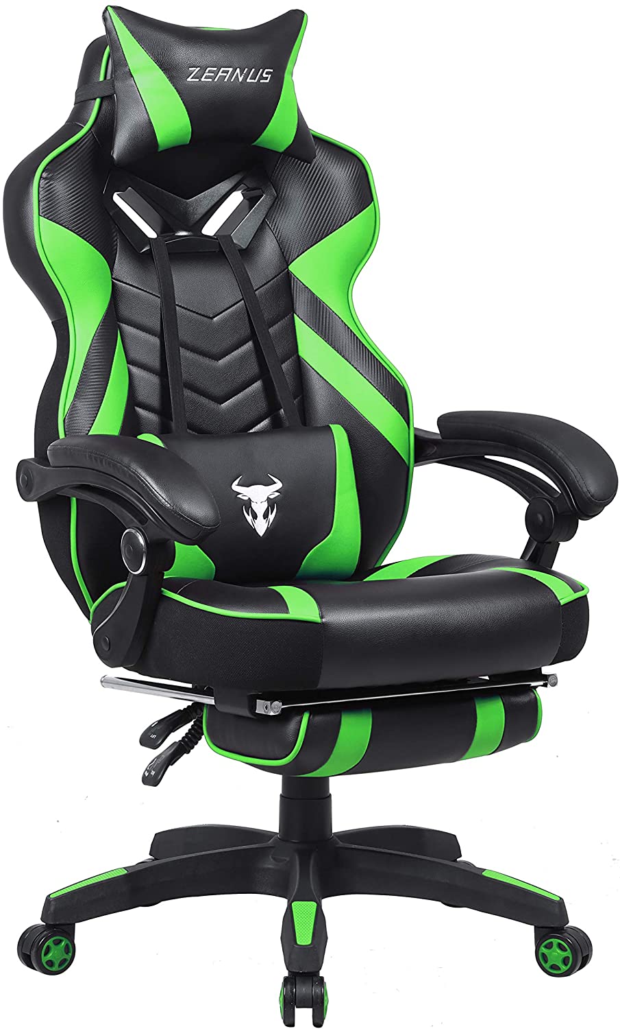 Gaming Chair, Racing Style Computer Desk Chair Padded Armrests Ergonomic Lumbar Support Adjustable Height