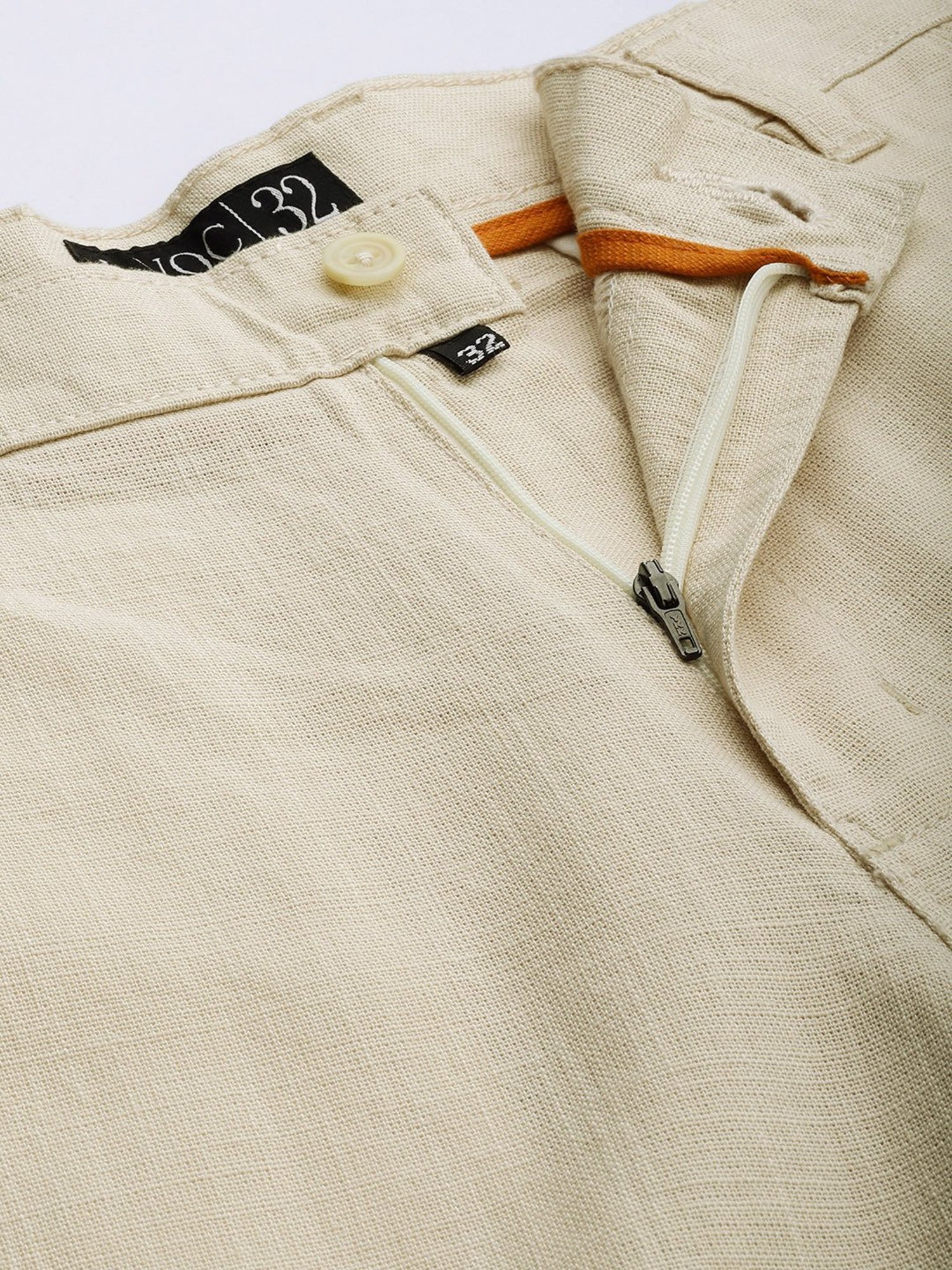 IVOC Beige Regular Fit Cotton Shorts