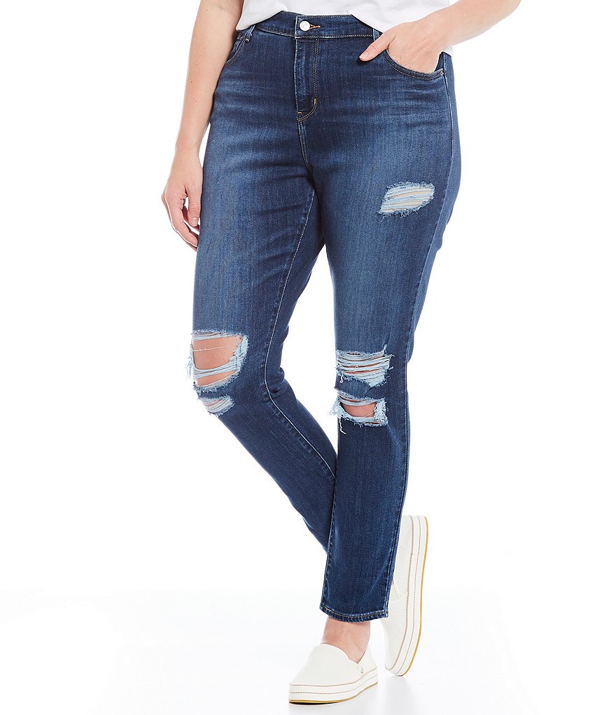 Levi's&reg; Plus Size 721 High Rise Distressed Skinny Jeans