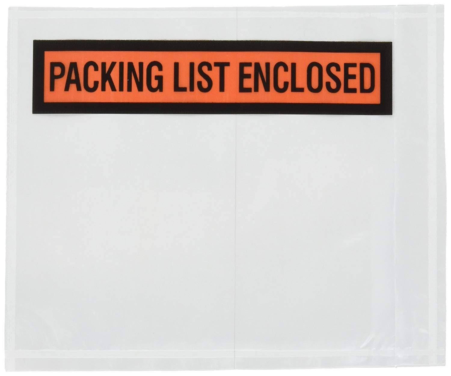 Sales4Less Packing List Envelopes 4.5"x5.5" Pouches Invoice Enclosed Adhesive Bags Pack of 1000